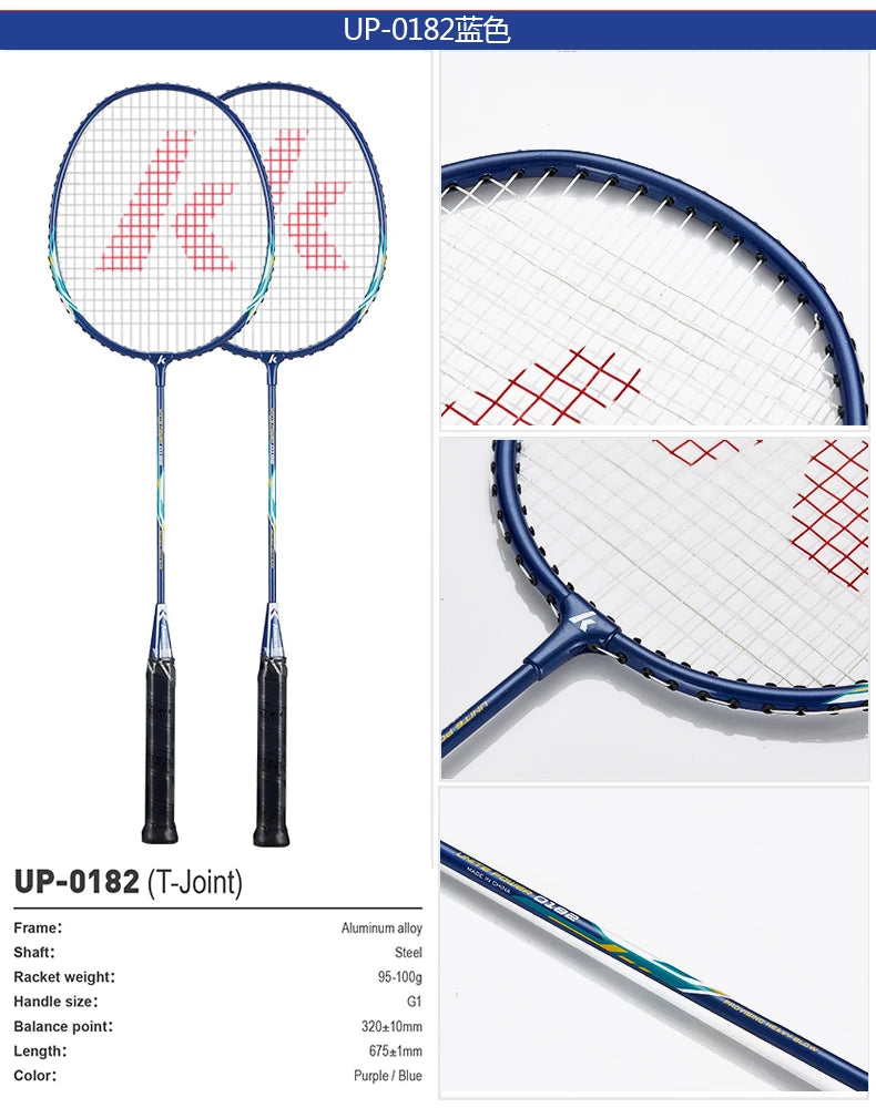 Kawasaki 1 Pair Of Badminton Racket 1U Aluminum Alloy Frame Badminton Racquet With String For Outdoor Entertainment UP-0182