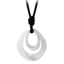 Black Leather Long Necklace Women Alloy Wire Drawing Double Water Drop Pendant