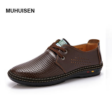 Genuine Leather Men casual shoes