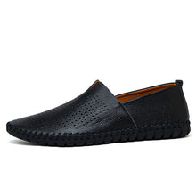 Cow leather Moccasins Blue Slip
