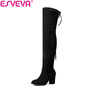 Over The Knee Boots Winter Round Toe Warm Women Boots